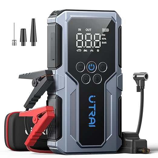 UTRAI JS-9 Car Battery Jump Starter 150PSI 3000A battery jumper pack 12V 16000MAH - Battery Jumper Pack- UTRAI JS-9 3000A Jump Start 150PSI air Compressor
