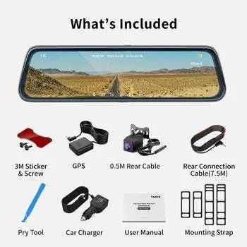THIEYE 4K Front And Rear dash cam front and rear Video Recorder Dashcam With Night Vision Dashcam - SAFE DRIVES