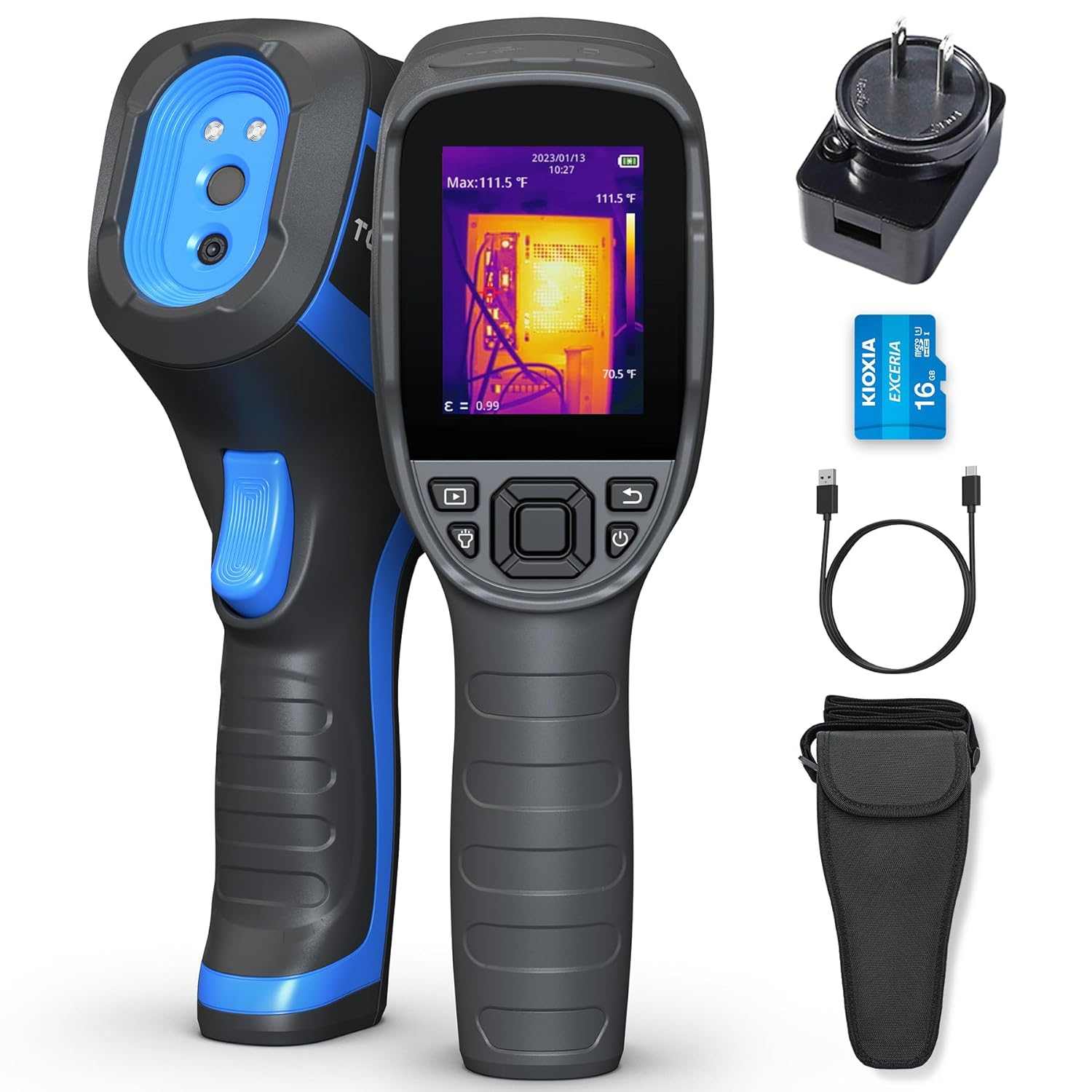 TOPDON TC005 256 x 192 IR High Resolution Dual-Camera Thermal Imaging Camera with 12-Hour Battery Life and 2MP Visual Light - SAFE DRIVES