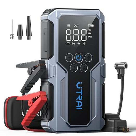 UTRAI JS-9 Car Battery Jump Starter 150PSI 3000A battery jumper pack 12V 16000MAH - Battery Jumper Pack- UTRAI JS-9 3000A Jump Start 150PSI air Compressor