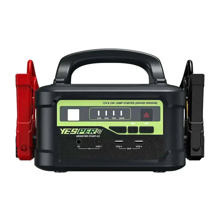 YESPER Heavy Best heavy duty jump starter 12V 24V 5000A peak current booster truck battery 122500MAH - Best Heavy Duty Jump Starter for 12V & 24V Vehicles - 5000A for trucks