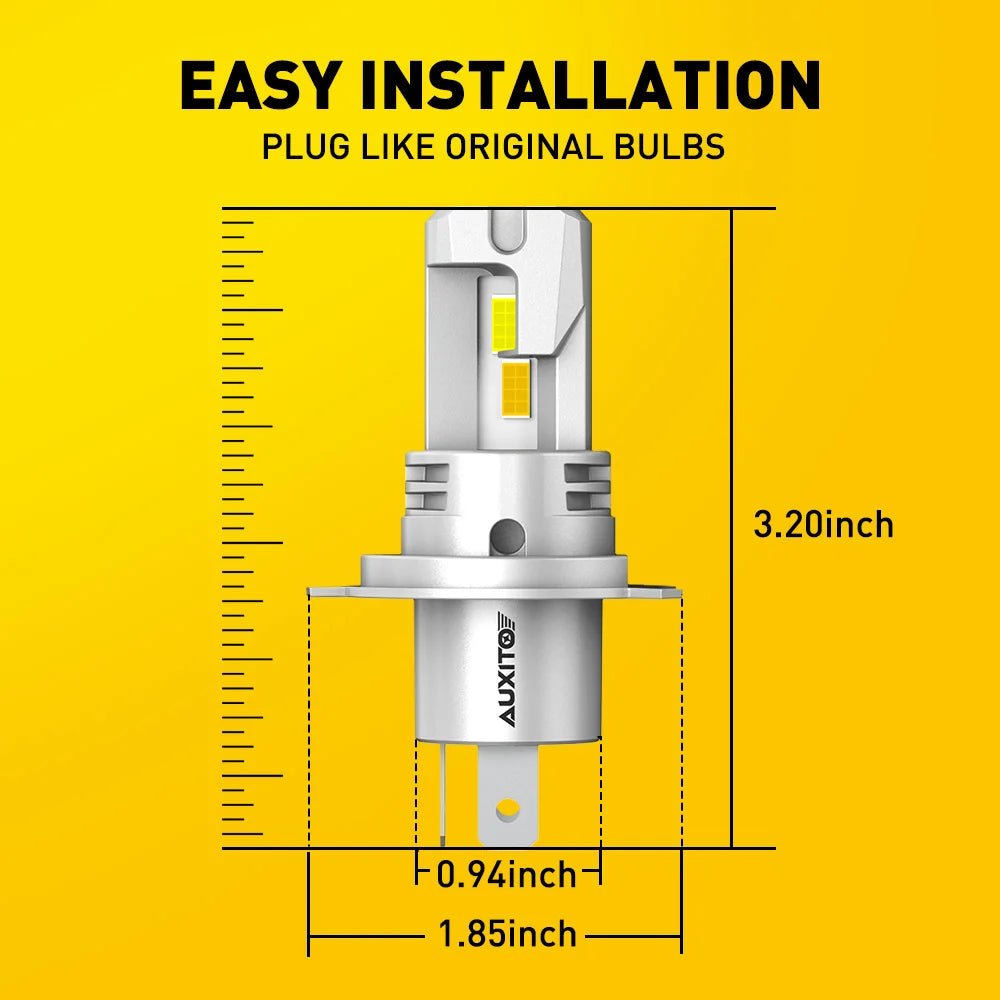 AUXITO CAR Dual Color White Amber Yellow H4 9003 LED Headlight Bulb - SAFE DRIVES