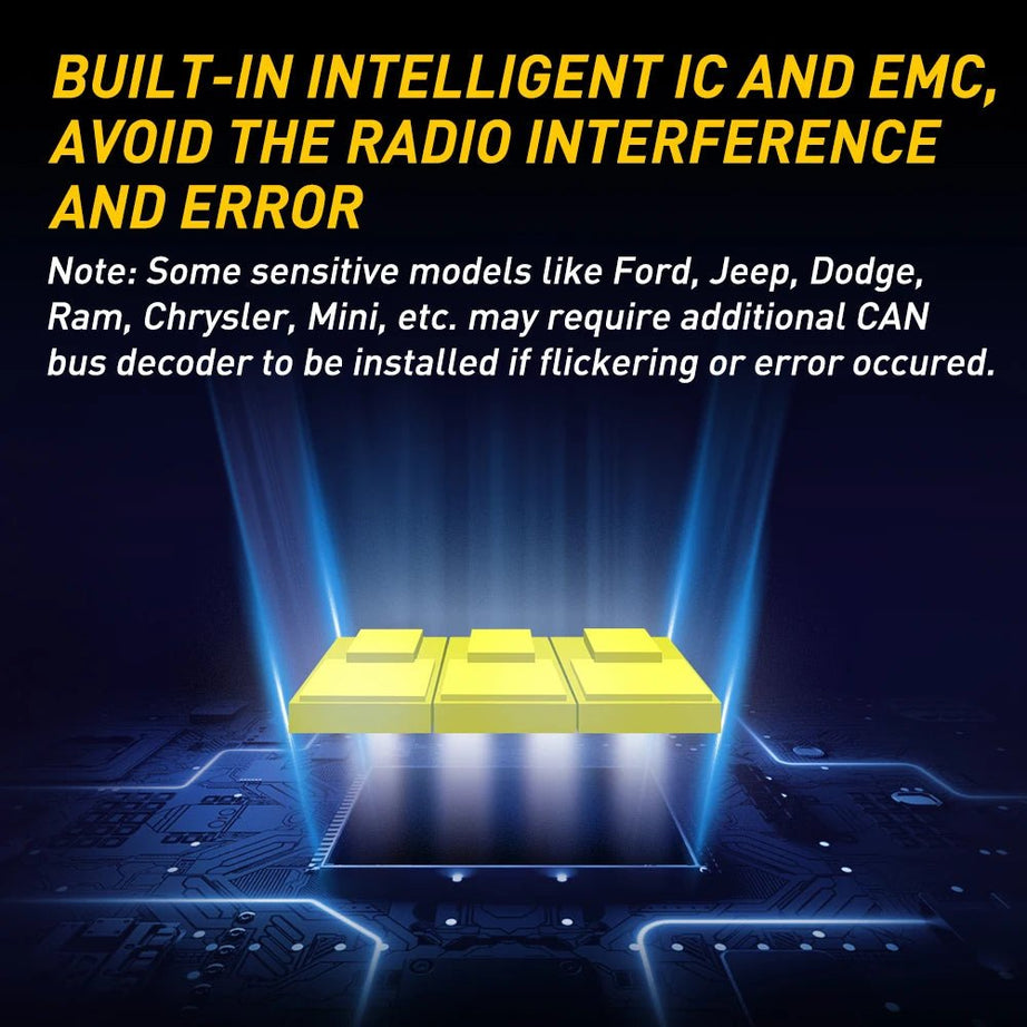 AUXITO H4 HB2 9003 Fog Bulbs 300% Brighter 6000K Cool White Plug and Play - 2SET - SAFE DRIVES