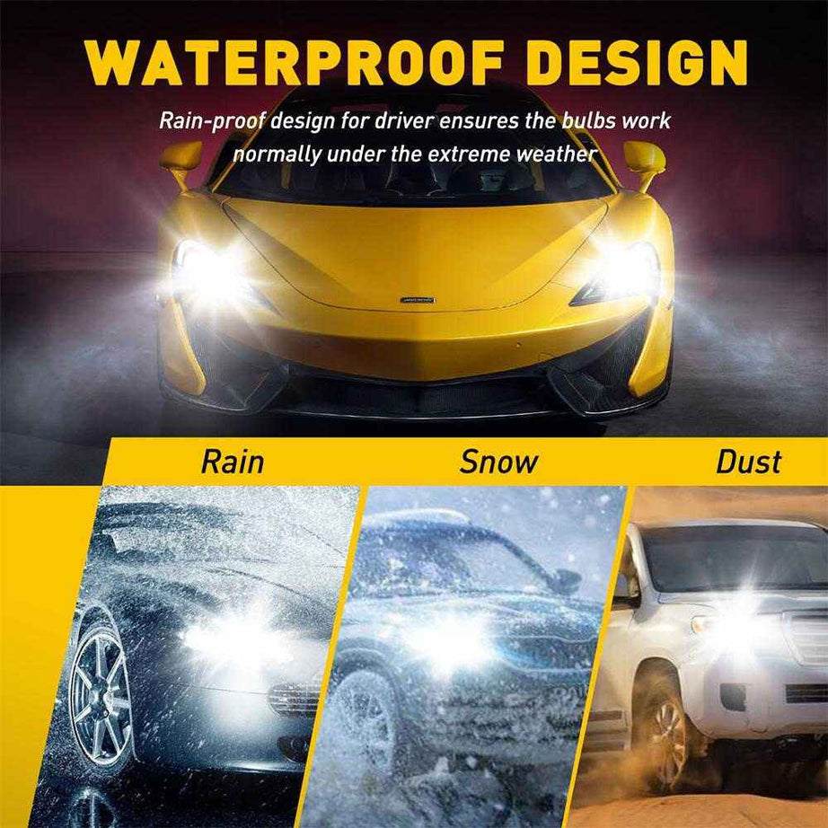 Auxito led headlights 9003 LED Bulb HB2 Headlight Bulbs, 15000LM (Pack of 2) - SAFE DRIVES