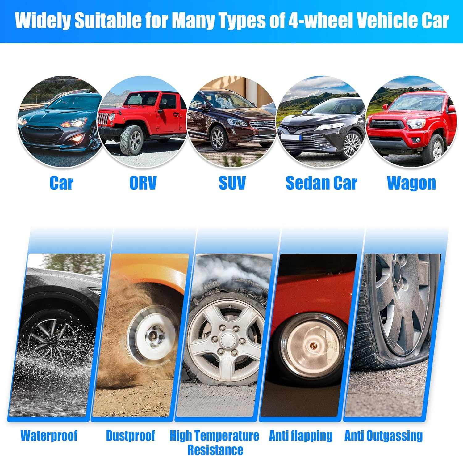 CAR EXTERNAL Tyre Pressure Monitoring System TPMS Wireless Solar Power and USB Charger Monitor - SAFE DRIVES