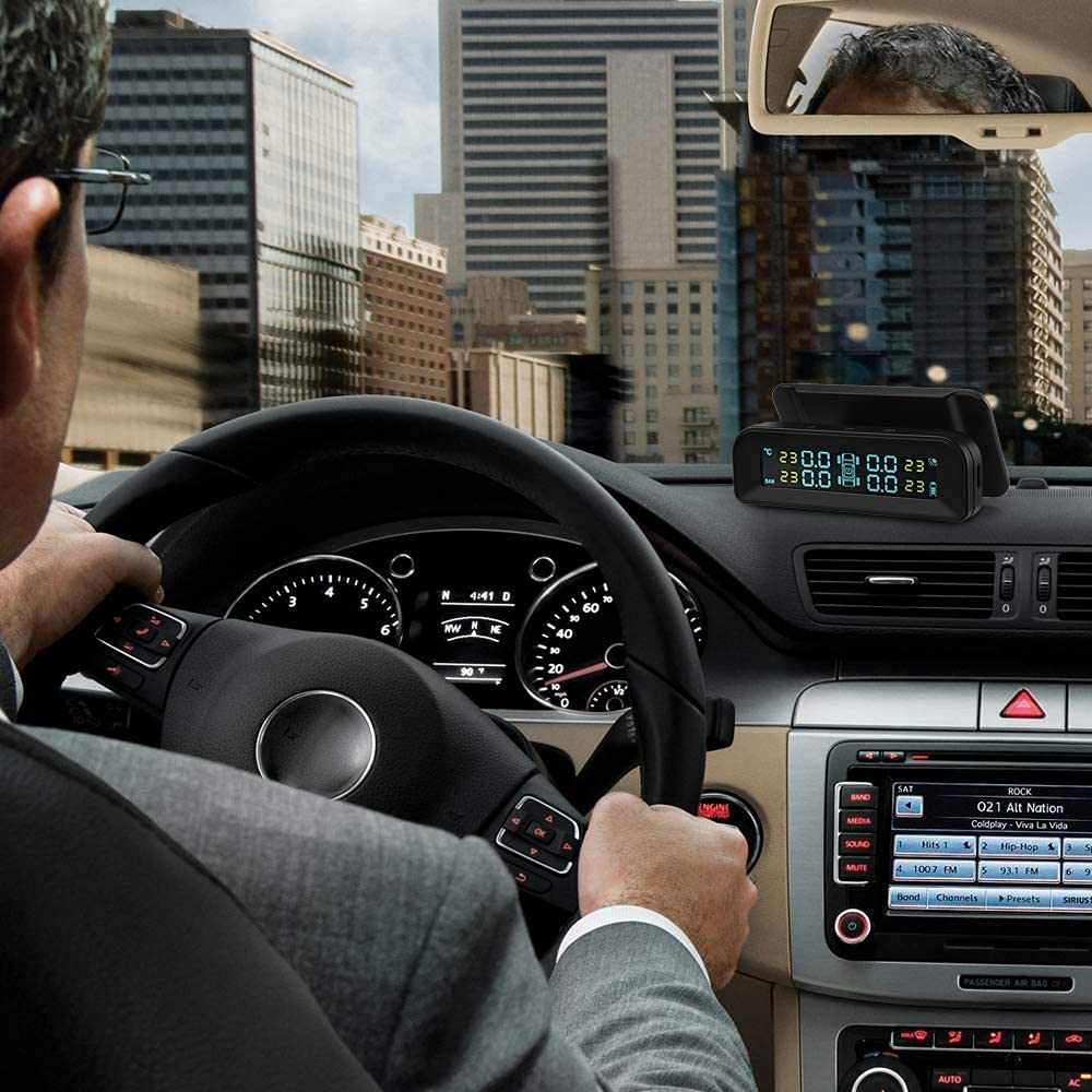 CAR Internal TPMS D260 Solar internal tire pressure sensor SYSTEM with HD Digital LCD Display Auto Alarm System