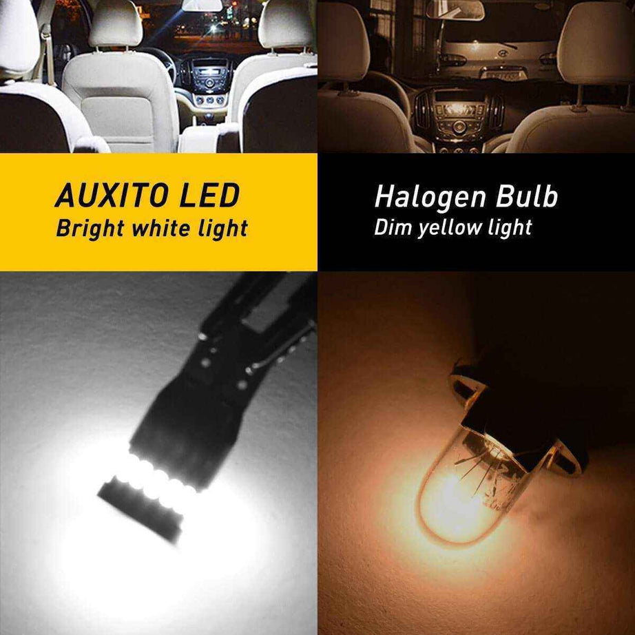 Car LED Interior Light License Plate Light Kit 194 LED Bulb, 6000K White for CAR - SAFE DRIVES