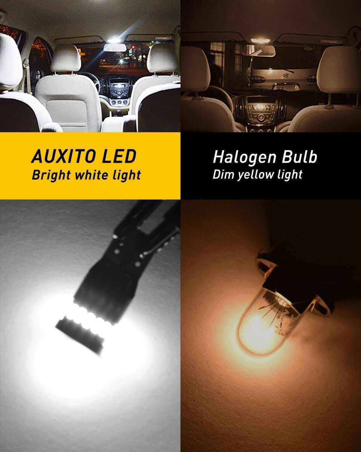 Car LED Interior Light License Plate Light Kit 194 LED Bulb, 6000K White for CAR - SAFE DRIVES