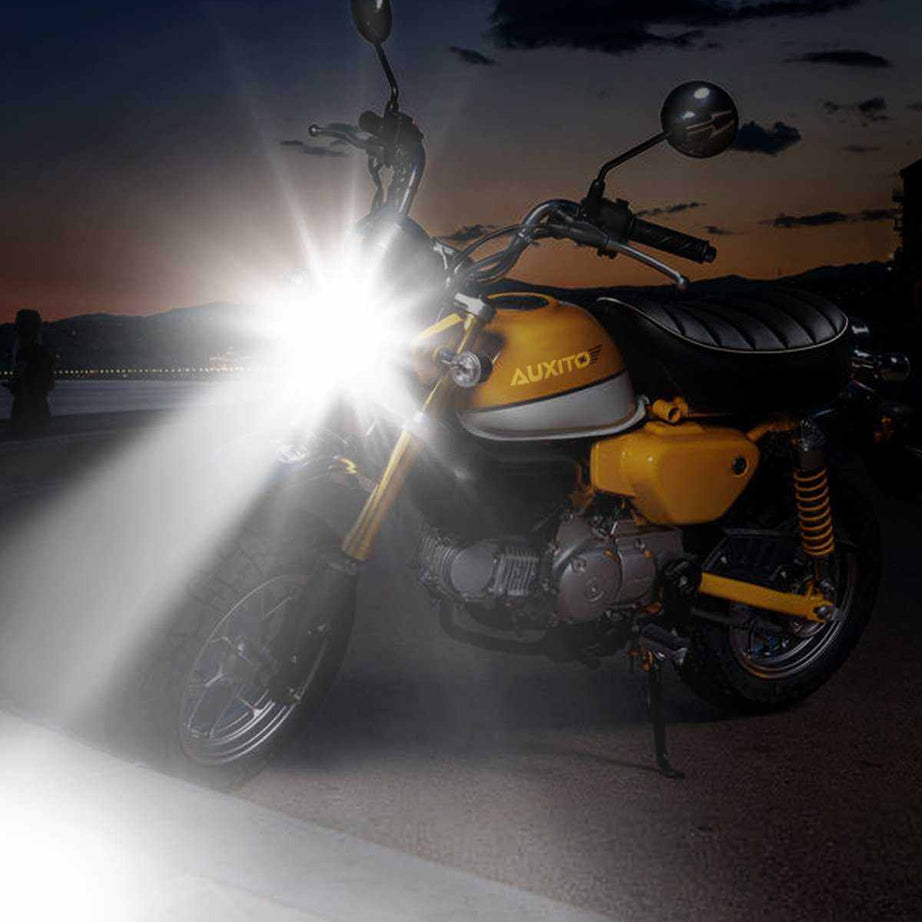 H4 Led Motorcycle Headlight, 9003 HB2 LED Light 6000K White for High and Low Hi/Lo Beam 1860 CSP LED Chips - SAFE DRIVES