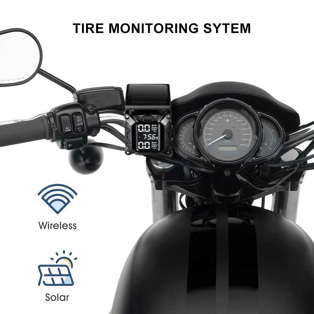 Internal tyre pressure monitoring system For 2 Wheeler Solar ,2 Internal Sensors - SAFE DRIVES