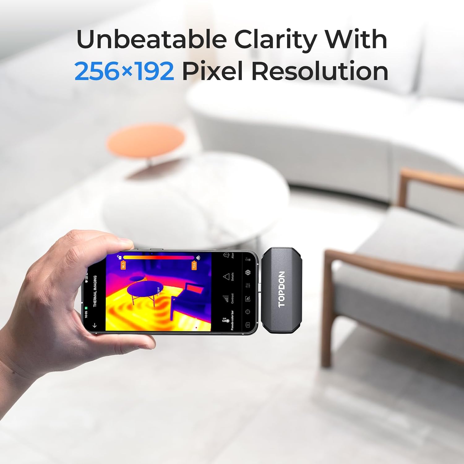 TOPDON TC001 Thermal Imaging Camera , 256x192 IR Temp Alarm, - 4°F~1022°F - Android - SAFE DRIVES