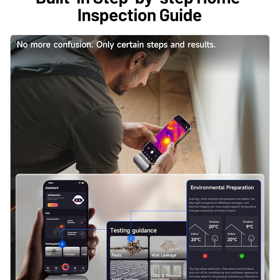 TOPDON TC002C Duo USB‑C Thermal Camera with Super Resolution - SAFE DRIVES