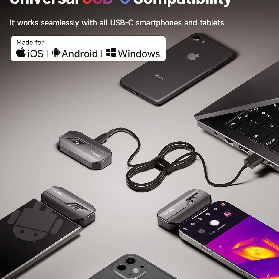 TOPDON TC002C Duo USB‑C Thermal Camera with Super Resolution - SAFE DRIVES