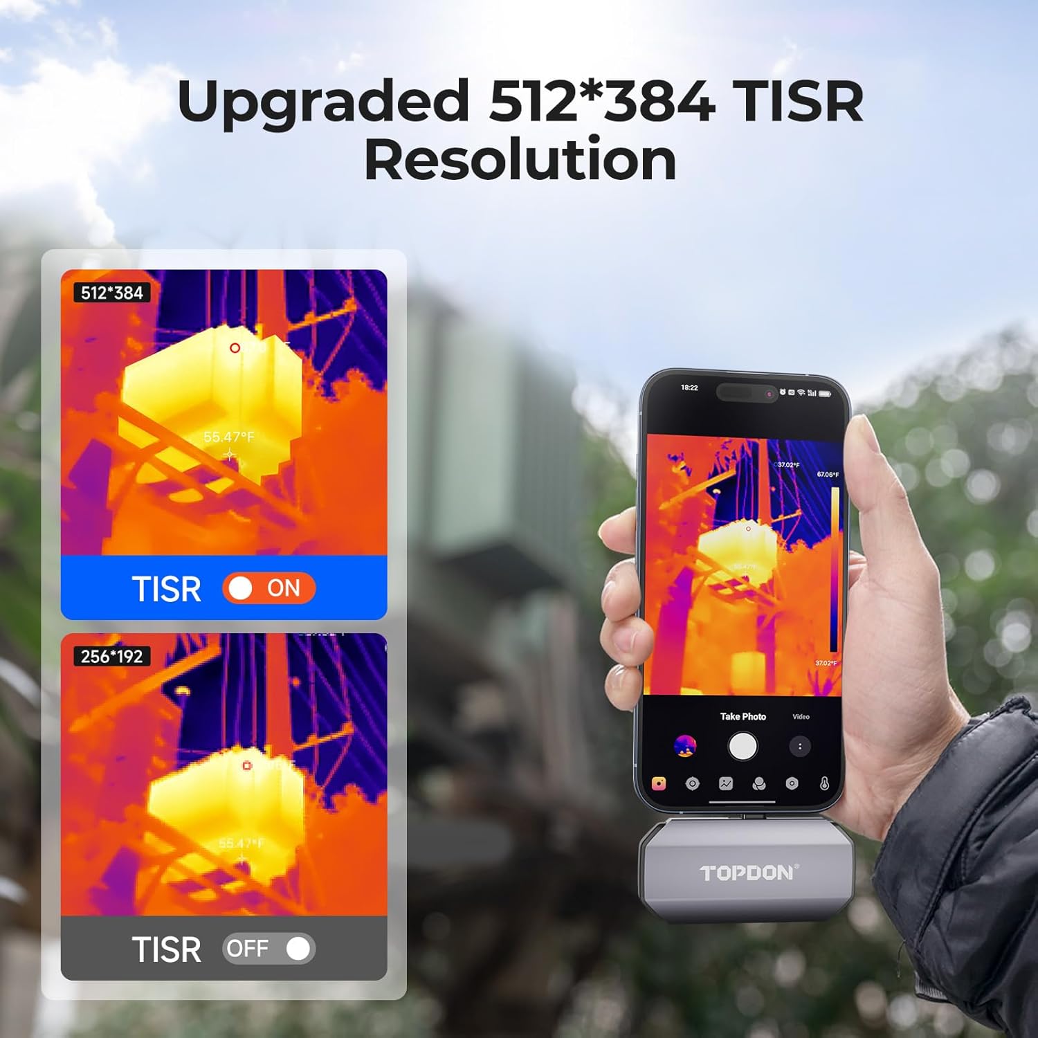 TOPDON TC002C Thermal Camera for iPhone 15/16 Series and iPads - SAFE DRIVES