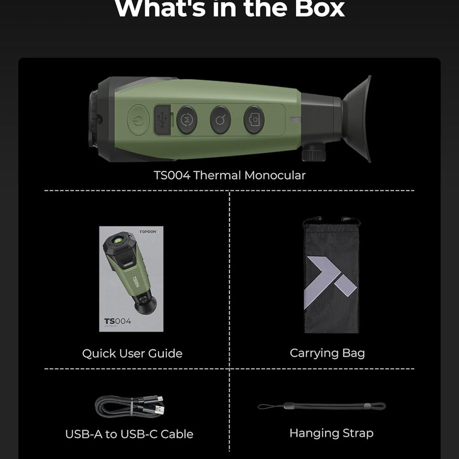 TOPDON TS004 13mm Thermal Monocular 320x240 Night Vision IP67 - SAFE DRIVES