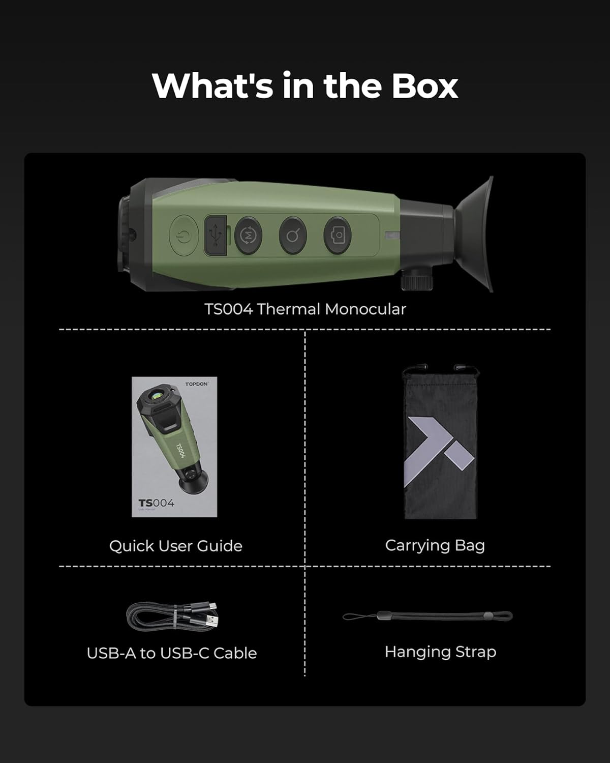 TOPDON TS004 13mm Thermal Monocular 320x240 Night Vision IP67 - SAFE DRIVES