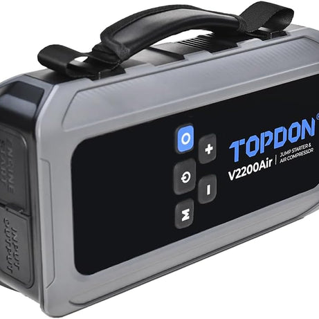 TOPDON V2200AIR 2 - in - 1 2200A Jump Starter with Air Compressor - SAFE DRIVES