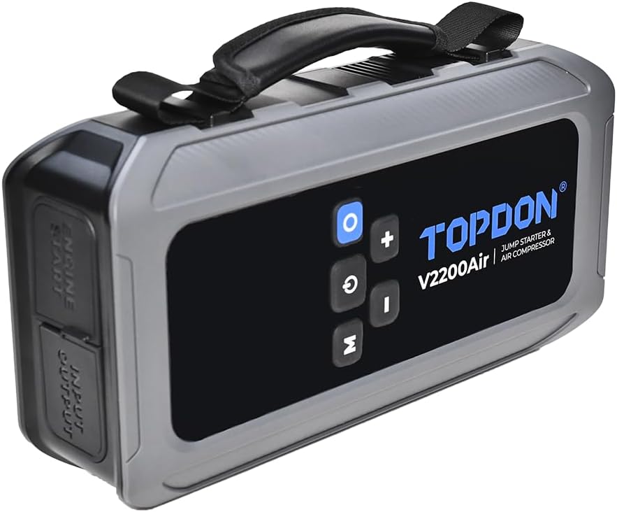 TOPDON V2200AIR 2 - in - 1 2200A Jump Starter with Air Compressor - SAFE DRIVES