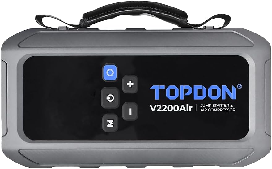 TOPDON V2200AIR 2 - in - 1 2200A Jump Starter with Air Compressor - SAFE DRIVES