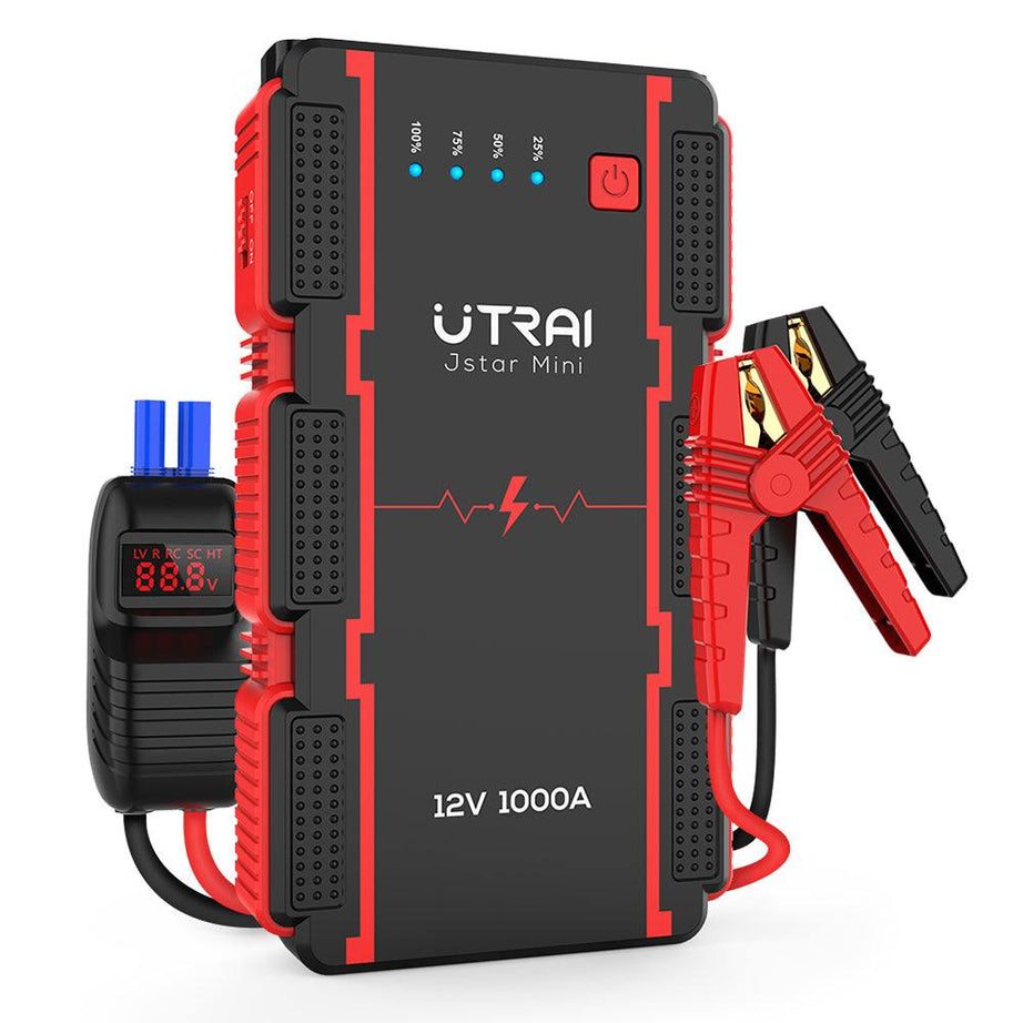 UTRAI JS - Mini Portable Car Jump Starter Pack, 1000A Peak 13000mAh - SAFE DRIVES