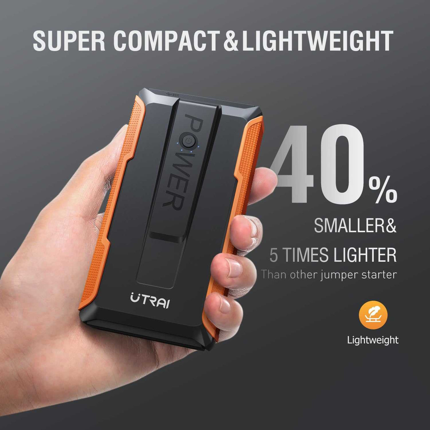 UTRAI T1 Car Jump Starter Power bank 2000A Peak Current Jump Starter 13200Mah - SAFE DRIVES