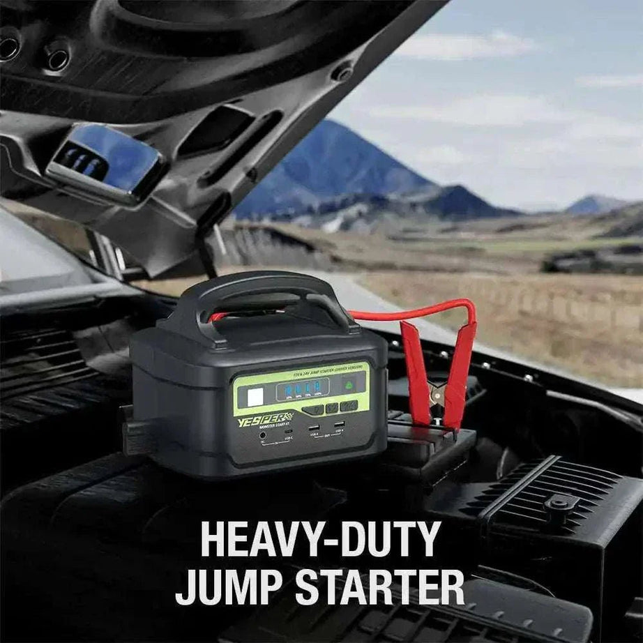 YESPER Heavy Best heavy duty jump starter 12V 24V 5000A peak current booster truck battery 122500MAH - SAFE DRIVES